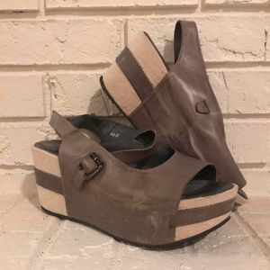 Antelope Canvas Wedge Sandal